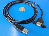 取付穴付接続端子 USB＜ケース　Aタイプ　メス⇔USB　Aタイプオス＞　1個　コード長　約1400mm　＜usb-146＞