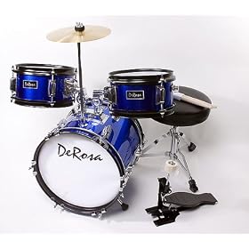 DeRosa by Bridgecraft Child Drum Set *BLUE - DRM 312 - For 3 to 5 yrs by 