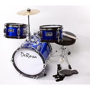 DeRosa by Bridgecraft Child Drum Set *BLUE - DRM 312 - For 3 to 5 yrs