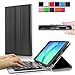 Infiland Samsung Galaxy Tab A 8.0 Keyboard Case Cover - Slim Fit SmartBook Stand Case with Magnetically Detachable Wireless Bluetooth Keyboard for Tab A 8-Inch SM-T350 Tablet (2015 New Version), Black
