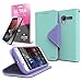 Cellto Premium Moto X Wallet Case with HD Screen Protector [Slim Ultra Fit] (Seafoam Green) Diary Cover w/ID Pocket (1st Generation)