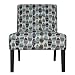 Handy Living 340C-PWL52-083 083 Armless Chair, Wavy Brown And Blue Leaf Design Handy Living 340C-PWL52-083 083 Armless Chair, Wavy Brown And Blue Leaf Design
