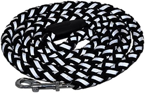 WoofMeow Night Bright 6-Feet Reflective Dog Lead, Black