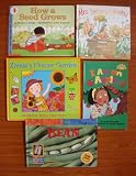 Gardens and Seeds (Teacher Unit): Set of 5 Children's Picture Books about Plants and Flowers (Zinnia's Flower Garden ~ Mrs. Spitzer's Garden ~ I Am An Apple ~ How a Seed Grows ~ Bean: Life Cycles)