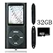 Tomameri Black Portable MP4 Player MP3 Player Video Player with Photo Viewer , E-Book Reader , Voice Recorder with 32 GB Micro SD Card