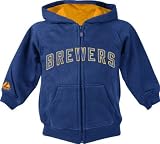 Milwaukee Brewers Youth Genuine Collection Full Zip Hooded Sweatshirt