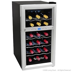 18 Bottle Dual Zone Wine Cooler - Digital Control