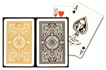 KEM Arrow Black and Gold Bridge Size Standard Index Playing Cards