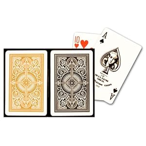 KEM Arrow Black and Gold Bridge Size Standard Index Playing Cards by 