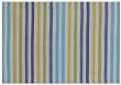Durable Hand Woven Hemmed 100% Cotton Colorful Yellow and Blue Striped Placemat 13x19 Inches Set / 6