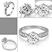 [Fashion Series] Yoursfs 3.5ct Cubic Zirconia CZ Wedding Engagemant Ring 18k White Gold Plated