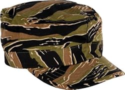 Asian Tiger Camo Cotton Ripstop BDU Patrol Cap