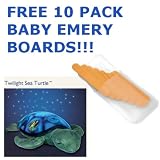 Twilight Sea Turtle Constellation Night Light with * FREE * 10-Pack of Baby Emery Boards