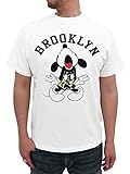 (ディズニー) Disney Tシャツ メンズ ブランド 半袖 ミッキー 迷彩 ロゴ ディズニー 2color L ホワイト