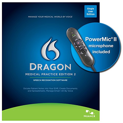 Dragon Medical Practice Edition 2 with Powermic II for Windows