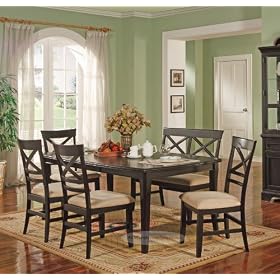 Espresso Casual Dining Table with Side Chairs and a Bench by warehousedirect72