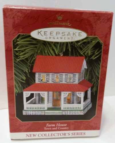 QX6439 Farm House Town and Country 1st 1999 Hallmark Keepsake Pressed Tin Ornament
