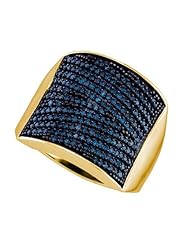 1.01CTW BLUE DIAMOND FASHION BAND