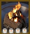 Outdoor Four Can Fire Log Set with 4 Cans of Fuel Gel