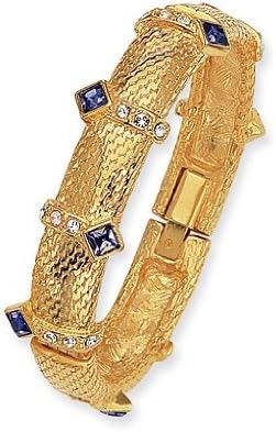 Princess Shape Tanzanite Bracelet in Gold Plated - Magnificent