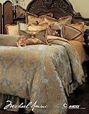 Michael Amini Elizabeth 12 pc Queen Comforter Set in Aqua by AICO