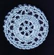 Light Blue Cartwheel Crocheted Hair Bun Cover- MEDIUM