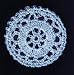 Light Blue Cartwheel Crocheted Hair Bun Cover- MEDIUM