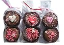 Chocolate Dipped Oreo Cookies decorated with Hearts 2 Pack Assortment for Valentines Day