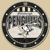 Memory Company Pittsburgh Penguins 12" Art Glass Clock