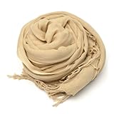 (トライバル)TRIBAL ふんわりやわらかコットン 羽織にも使える大判サイズ UVカット コットンガーゼストール ベージュ