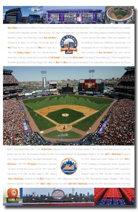 New York Mets (Shea Stadium) Sports Poster Print - 24 X 36