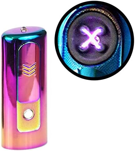 Double plasma beam torch jet electric spark arc tesla coil cigarette USB lighter, LED flashlight (Sapphire)