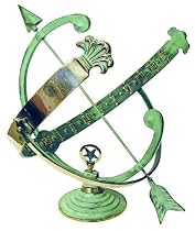 Rome RM1336 Polished Brass 18-Inch Diameter Armillary Sundial