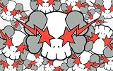 KAWS X SKULLS CANVAS ART PRINT A1 POSTER STUNNING