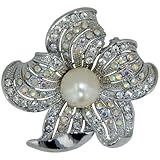 Pearl Plumeria Flower Entire Gift Center Brooch Fashion Jewelry