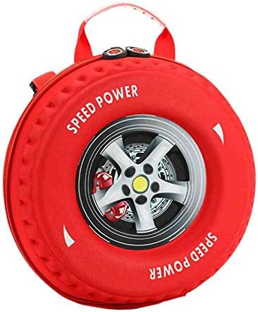 AIIGOU Personalized 3D Tire Shape Backpack Kids Backpack Kindergarten Primary School Students Snacks Shoulder Bag Color Red