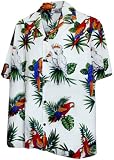 Parrots Hawaiian Shirt, White