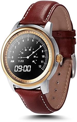 HD IPS Smartwatch, Megedream Bluetooth 4.0 360*360 Pixel Super Slim Water Proof Smartphone Watch with Heart Rate Monitor Voice Control Sedentariness Reminder Self-timer Step Recording