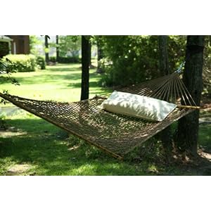 Amazon.com: Hatteras DC-14AB Large DuraCord Rope Hammock - Antique Brown: Patio, Lawn & Garden : gift ideas outdoors hammock fathers day gift guide