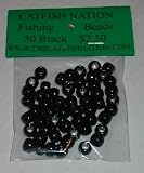 Black fishing beads 50 pk