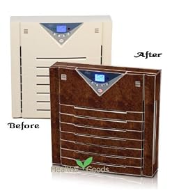 Alen A375 UV Multi Gas HEPA Air Purifier with Dark Burlwood Skin