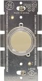 GE 52136 Dimmer Switch, Clear Push On or Off, Includes White/Ivory Knobs