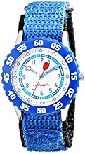 Red Balloon Kids' W000181 "Time Teacher" Stainless Steel Watch With Blue Nylon Band