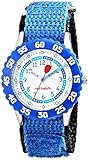 Red Balloon Kids' W000181 "Time Teacher" Stainless Steel Watch With Blue Nylon Band