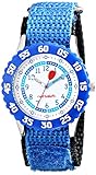 Red Balloon Kids' W000181 "Time Teacher" Stainless Steel Watch With Blue Nylon Band