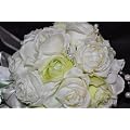 Brautstrau� in creme/beige, 50cm Umfang, mit Perlen Hochzeit Kirche