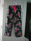 Charlotte Russe Cabbage Rose/Black Combo Ladies Lounge Pants -- Size M -- New With Tags