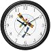 Dragonflies - Multicolor Body & White Wings Wall Clock by WatchBuddy Timepieces (Black Frame)