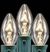 Novelty Lights C7 Clear Christmas Lights Set - Indoor/Outdoor Christmas Light String Hanging Christmas Lights - Outdoor Patio String Lights - Green Wire - 25 Foot
