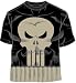 The Punisher Lines Vested Black T-shirt Tee